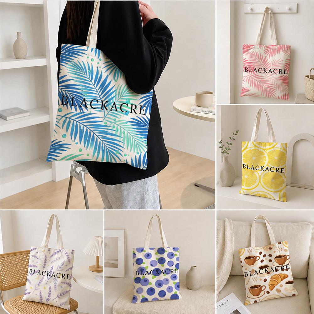 Streetwear Brand Bag - 디자이너 프린트 캔버스 토트백, 블랙에이크 브랜드,