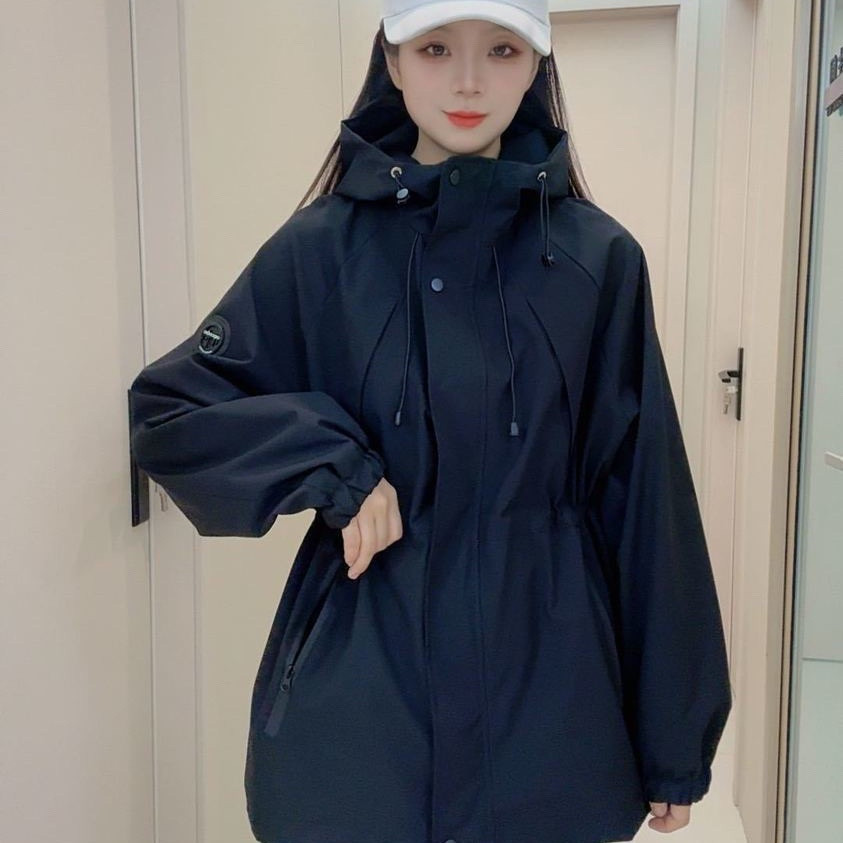 Women Streetwear Brand - 후드 재킷, 여성용, 봄/가을용, 방풍 재킷,