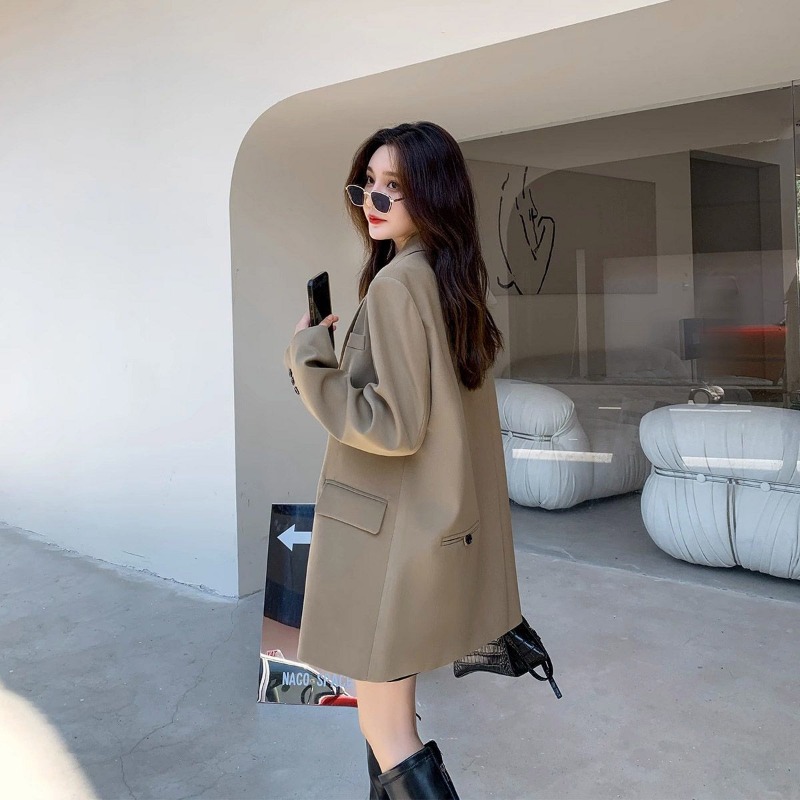 브랜드 블랙 블레이저 여성용 재킷, 용수철 가을 긴팔  - Women Streetwear Brand 리뷰 및 가격