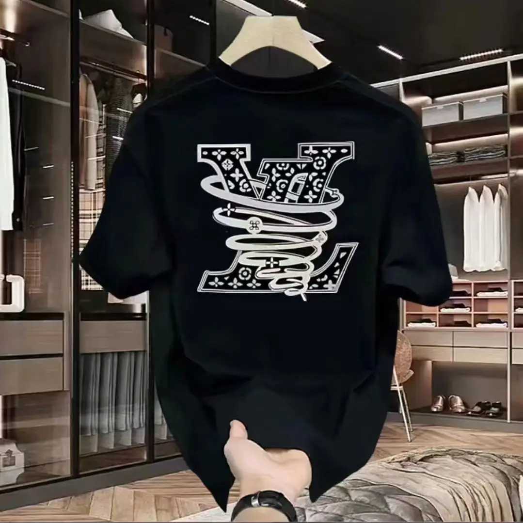 100% 순면 남성용 명품 브랜드 레터 프린트 티셔츠, - Streetwear Brand Marketing 리뷰 및 가격