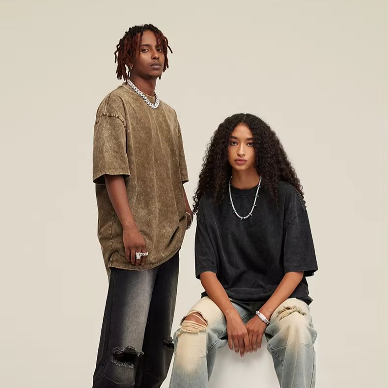 커스텀 로고 힙합 스트릿웨어 남성 100% 코튼 티셔츠 - Streetwear Brand Marketing 리뷰 및 가격