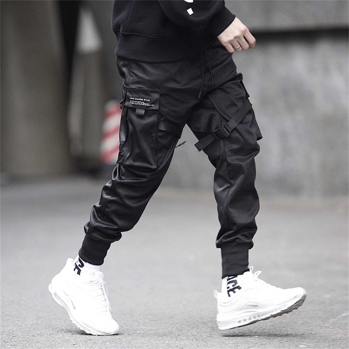 블랙 힙합 카고 바지 여름 다목적 패션 브랜드 바지 패 - Streetwear Brand Fashion 리뷰 및 가격