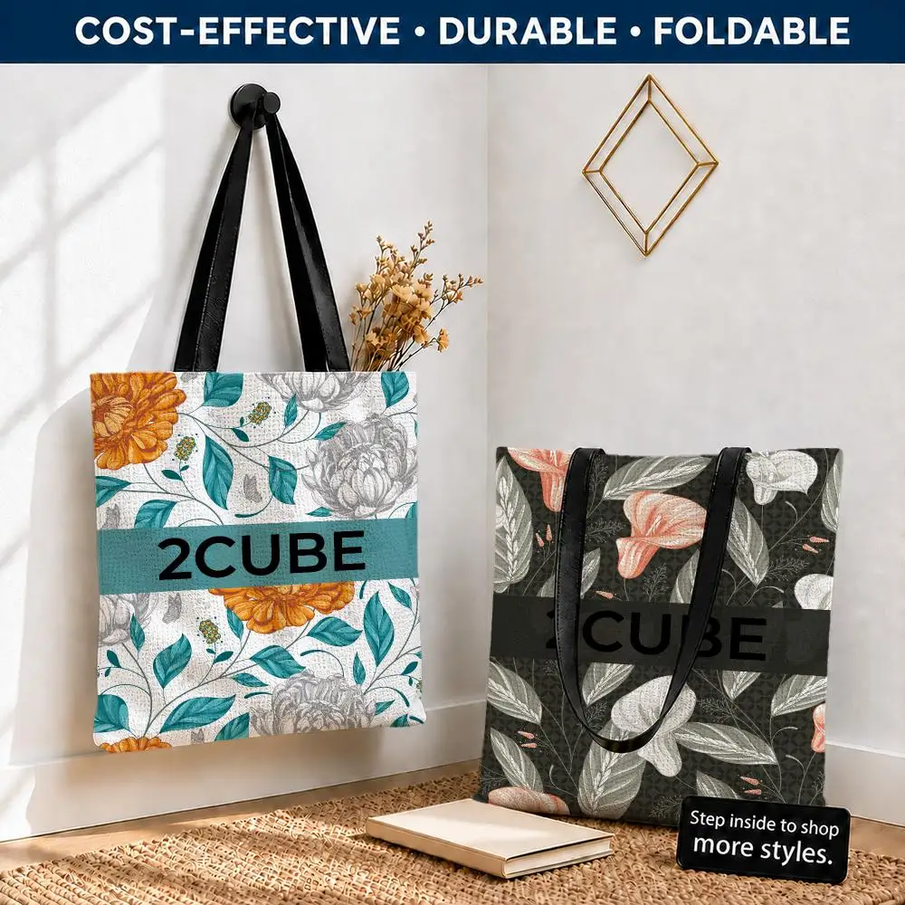 디자이너 프린트 캔버스 토트백, 2CUBE 브랜드, 트 - Streetwear Brand Bag 리뷰 및 가격