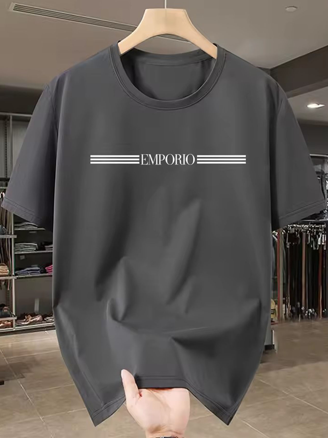 남성용 럭셔리 브랜드 레터 프린트 티셔츠, 100% 순 - Streetwear Brand Marketing 리뷰 및 가격